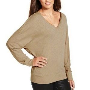 RACHEL Rachel Roy zipper cold shoulder sweatshirt size L